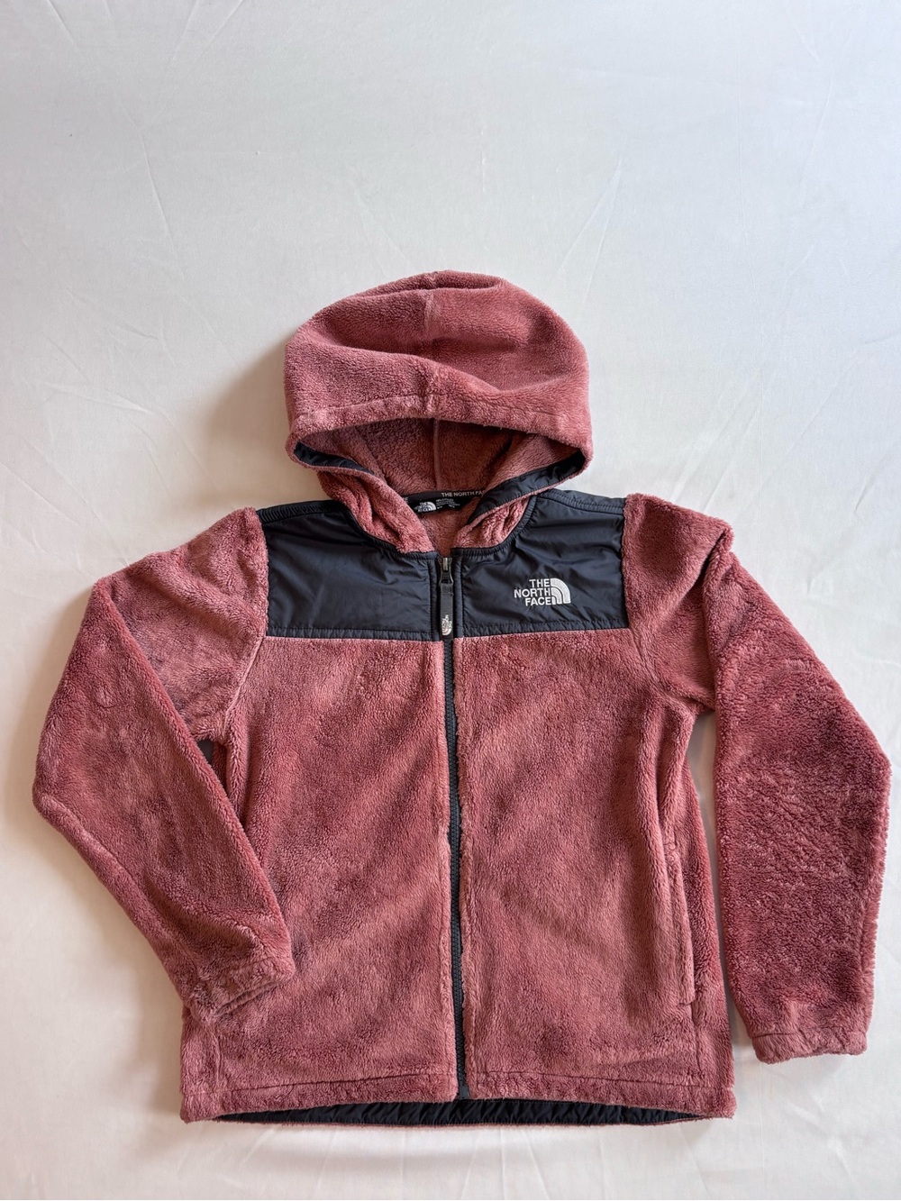 The North Face | Oso Hooded Fleece Jacket | Pink / Gray | Size: Girls 10-12